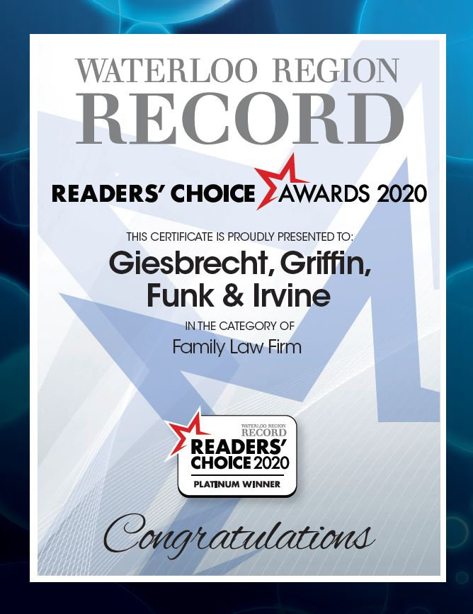 Waterloo Region Record Readers Choice Awards 2020.